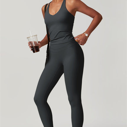 The Enigma Cross Back Vest Leggings 2-Piece Set