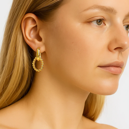 Elegant Link Drop Earrings