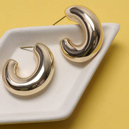 BALLOON PUFFY HOOP EARRINGS  |  80E2268