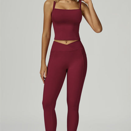 The Flourish Crop Tank Leggings 2-Piece Set