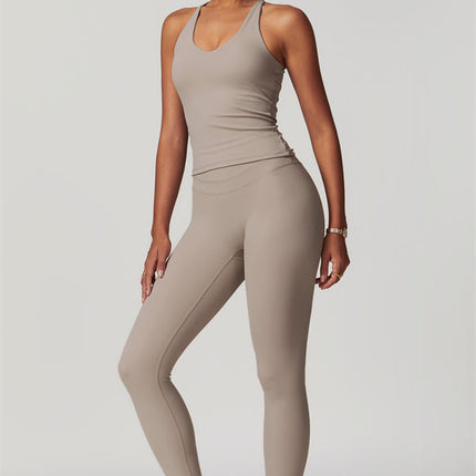 The Enigma Cross Back Vest Leggings 2-Piece Set