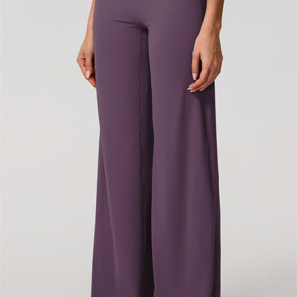 The Nestle Long Sleeve Crop Top Straight Leg Pants 2-Piece Set