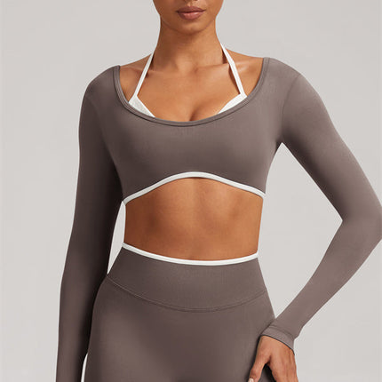 The Elevate New Long Sleeve Crop top Leggings 2-Piece Set