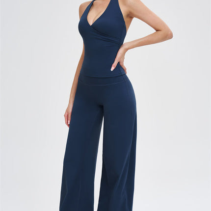 The Stride Crop Top Straight Leg Pants 2-Piece Set