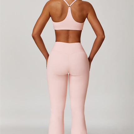 The Refresh Jacket Sports Bra Flared Leggings 3-Piece Set