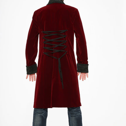 80050 Burgundy Velvet Coat