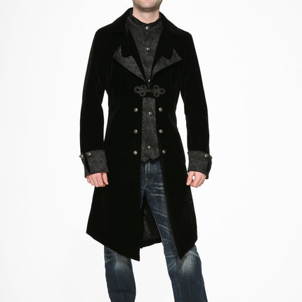 80060 Black Velvet Men's Coat
