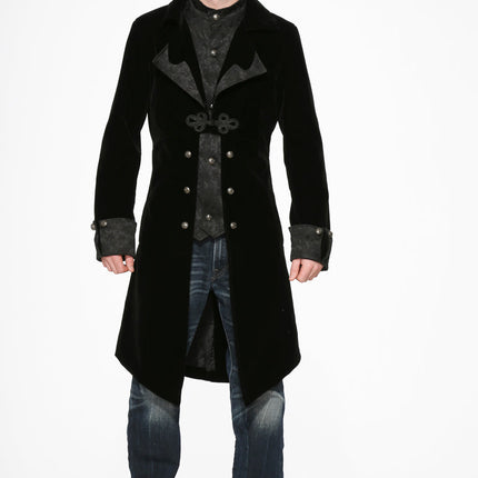 80060 Black Velvet Men's Coat