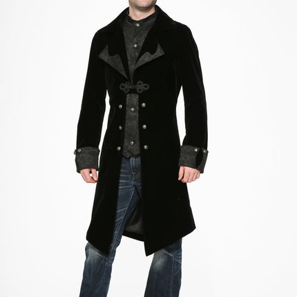 80060 Black Velvet Men's Coat