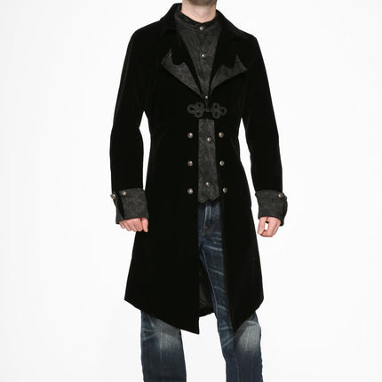 80060 Black Velvet Men's Coat