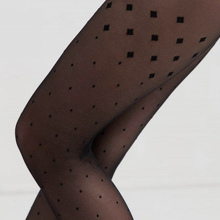 Conte Evening 20 Den - Fantasy Women's Tights with pattern "dots and triangles", imitating stockings (21С-93СП)