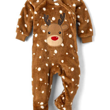 Gymboree Unisex Baby Fleece Footed Pajamas - Zip-Front One Piece Sleepwear