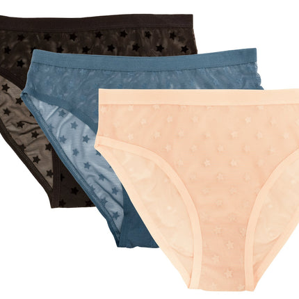 High Waist Mesh Bikini 3 Pack