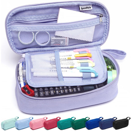 Large Pencil Case 1800ml - Heavy Duty Canvas School Supplies Organizer for Kids Students
