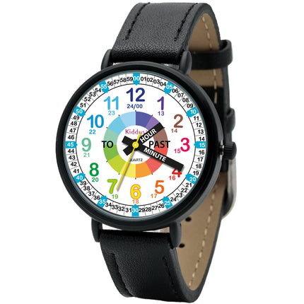Kids Time Teacher Watch - Educational Analog Watch with Japanese Quartz Movement Ages 5-12