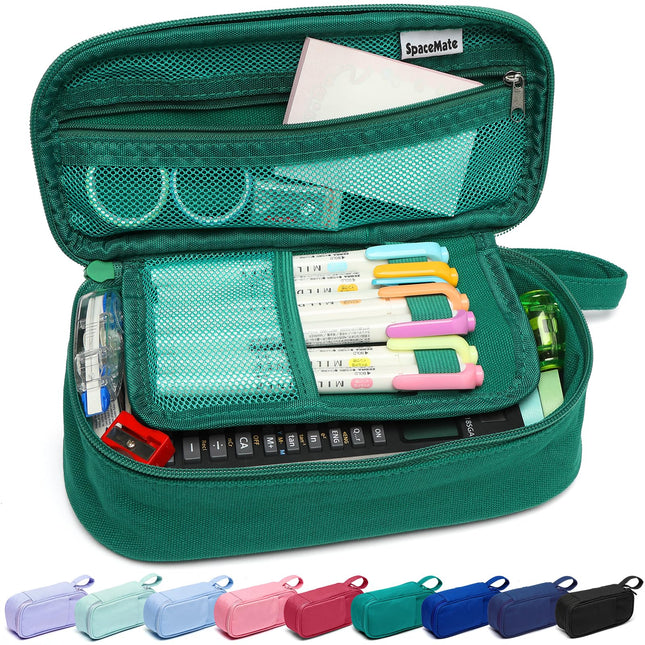Large Pencil Case 1800ml - Heavy Duty Canvas School Supplies Organizer for Kids Students