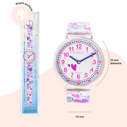 Kids Time Teacher Watch - Educational Analog Watch with Japanese Quartz Movement Ages 5-12