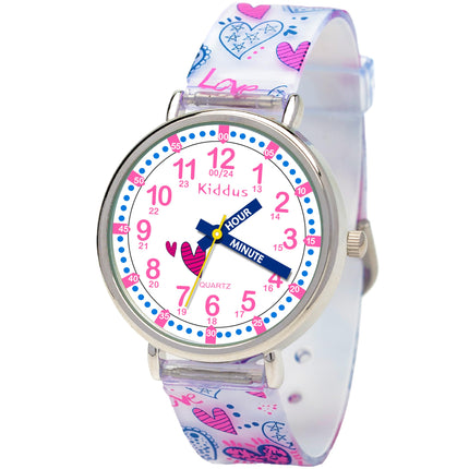 Kids Time Teacher Watch - Educational Analog Watch with Japanese Quartz Movement Ages 5-12