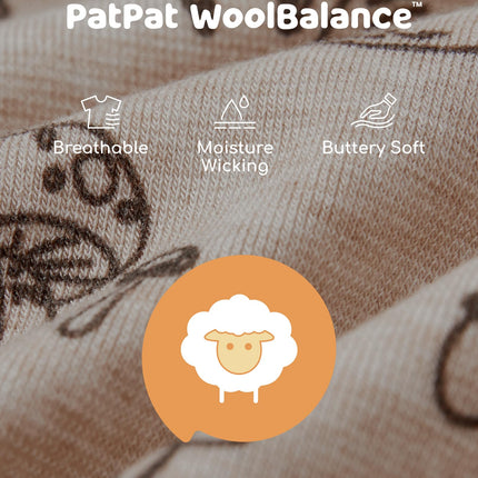 PATPAT Baby Footie Pajamas - Premium Tencel Lyocell & Wool Romper with 2-Way Zipper
