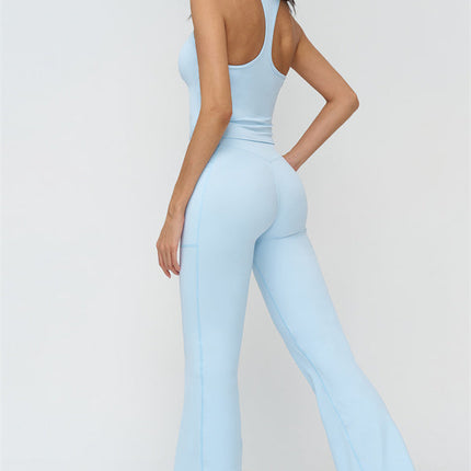 The BoldFit Crop Top Flared Leggings 2-Piece Set
