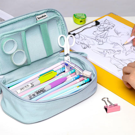 Large Pencil Case 1800ml - Heavy Duty Canvas School Supplies Organizer for Kids Students