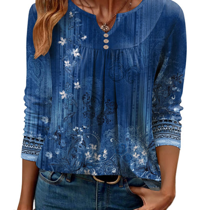 Women Long Sleeve V Neck Blouse - Casual Dressy Work Tunic Top with Pleated Detail 2025