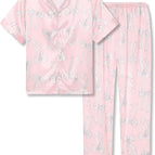 10 / Pink & White Bows (Short Sleeve & Pants)