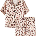 6-7 / Brown Leopard(short Sleeve & Shorts)