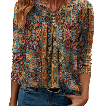 Women Long Sleeve V Neck Blouse - Casual Dressy Work Tunic Top with Pleated Detail 2025