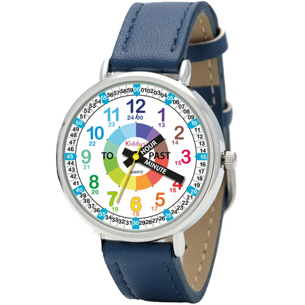 Kids Time Teacher Watch - Educational Analog Watch with Japanese Quartz Movement Ages 5-12