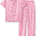 8 / Beige & Pink Leopard(short Sleeve & Pants)