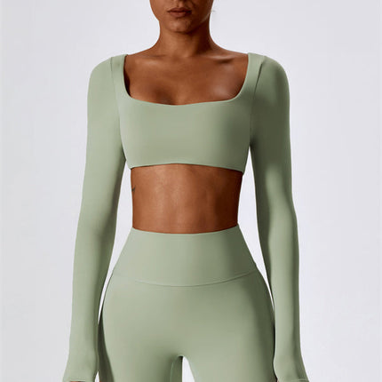 The Lily Belle Crop Top Flared Leggings 2-Piece Set