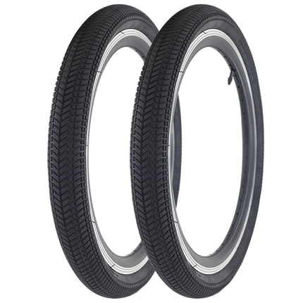 MAKELEN 2 Pack Kids Bike Tire 16x2.125 Folding Tire for Kids Bikes Compatible Fits Most Kids Bikes Black