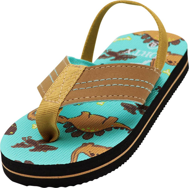 Norty Toddler Flip Flops for Kids Baby Boys Girls Elastic