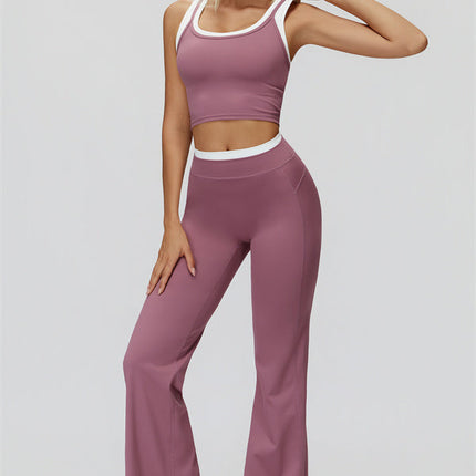 The Canyon Crop Tank Flared Leggings 2-Piece Set