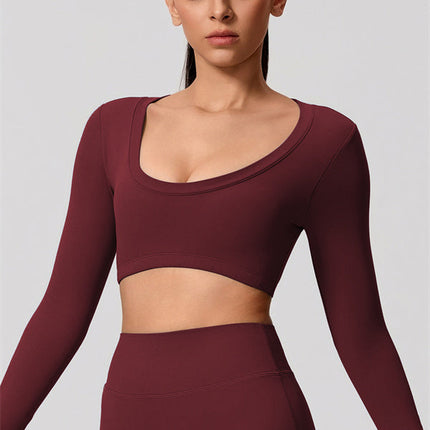 The Nestle Long Sleeve Crop Top Straight Leg Pants 2-Piece Set