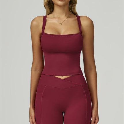The Flourish Crop Tank Flared Leggings 2-Piece Set