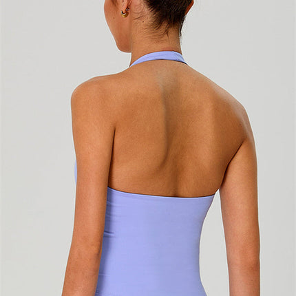 The Solid Halter Tank Top