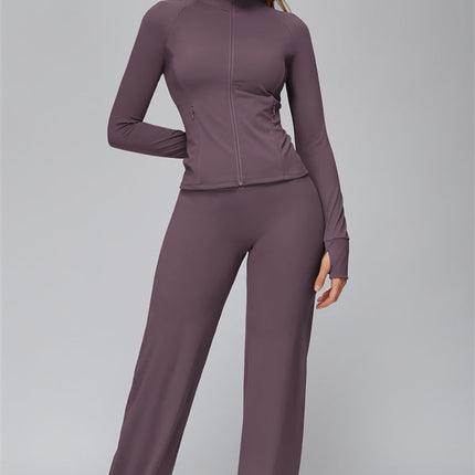 The FlexCore Pure Zip Jacket Flared Leggings 2-Piece Set