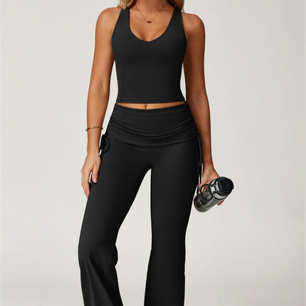 The Echo Tank Top Flared Leggings 2-Piece Set