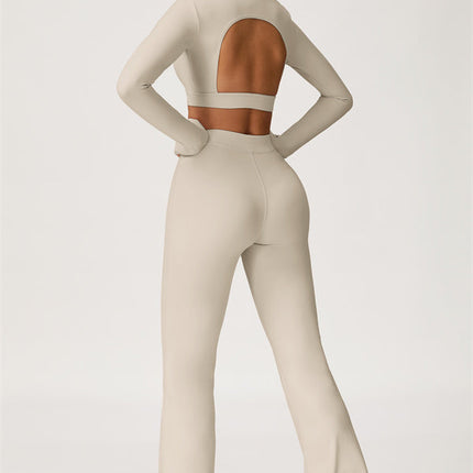 The Axis Crop Top Flared Leggings 2-Piece Set