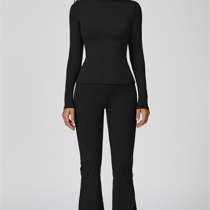 The Oasis Long Sleeve T-shirt Flared Leggings 2-Piece Set