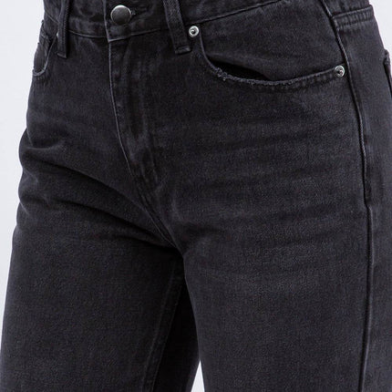 American Bazi High Waist Distressed Cropped Straight Women Jeans