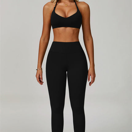The Bold Cross Back Sports Bra Leggings 2-Piece Set