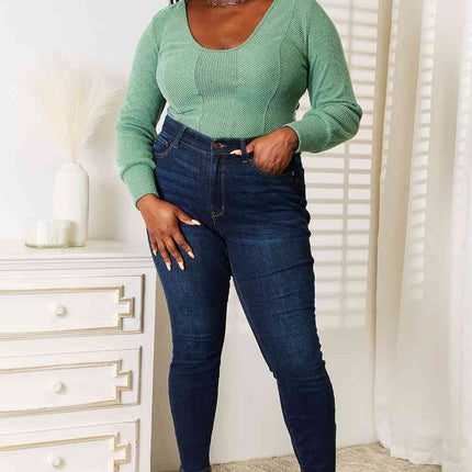 Basic Bae Scoop Neck Long Sleeve Women Top