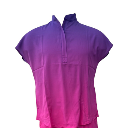 DK Gradient Zipper Scrub Top (Purple/Pink)