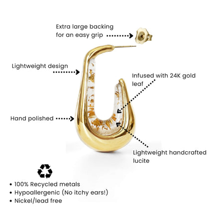 Drop Hoop Earrings