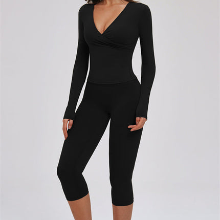 The Twirl Halter Tank Top Capri Leggings 2-Piece Set