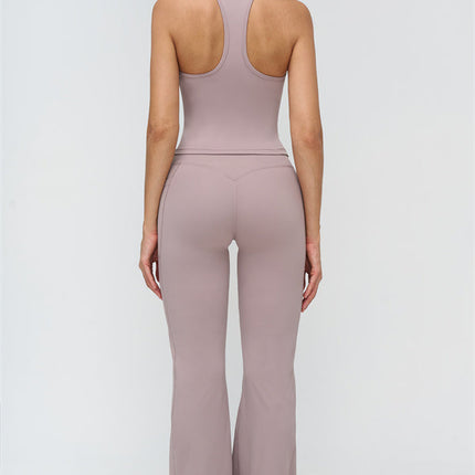 The BoldFit Crop Top Flared Leggings 2-Piece Set