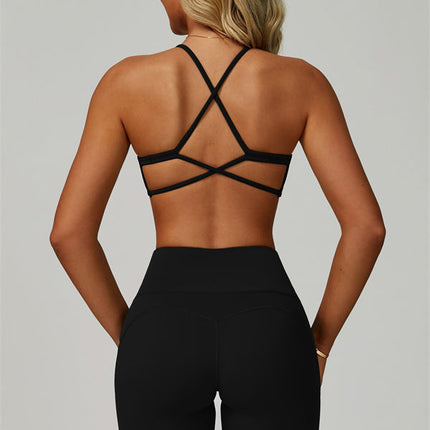 The Bold Cross Back Sports Bra Flared Leggings 2-Piece Set